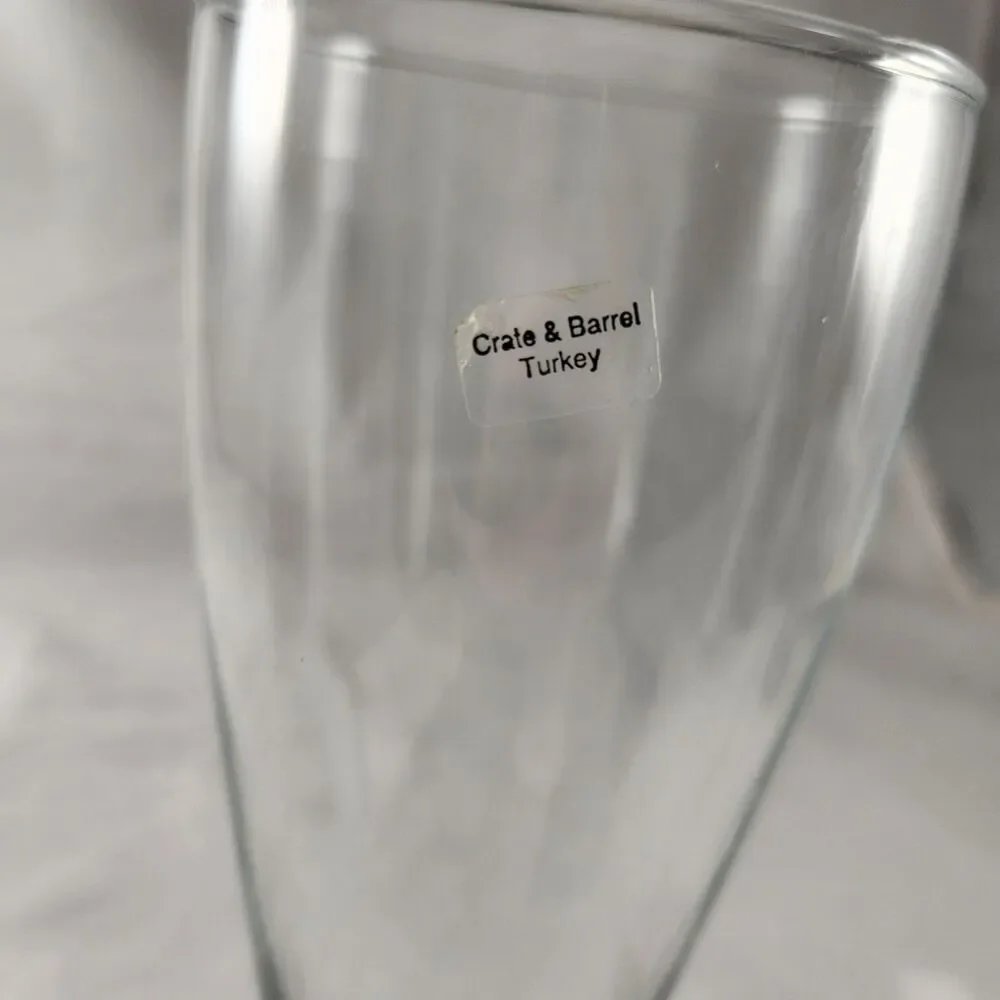 Set of 3 Vintage Crate & Barrel Weizen Beer Glasses 24 Ounce Made in Turkey
